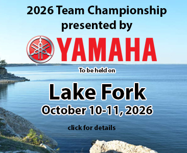 The 2026 Team Championship will be held on Lake Fork.  Click for more details