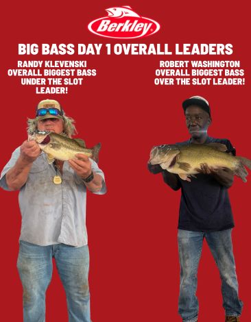 Robert Washington Overall Biggest Bass over the slot leader!