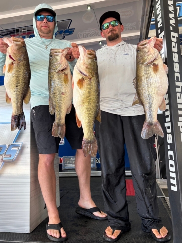 Hayden Heck and Milton Adams take home the win on Sam Rayburn today with 36.37 winning $25,200.00. Check out the BassChamps Dock Talk podcast to hear how they won it!