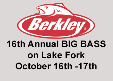 16th Annual Berkley Big Bass on Lake Fork - Two Skeeter boats and 20 places per hour.