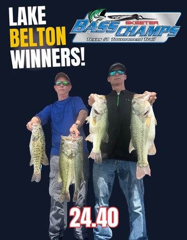 Lee Leonard and Scott Bronder take home over $25,000 with 5 fish for 24.40 today on Lake Belton. Click here for the full results and check out the Bass Champs Dock Talk podcast to hear how they did it!