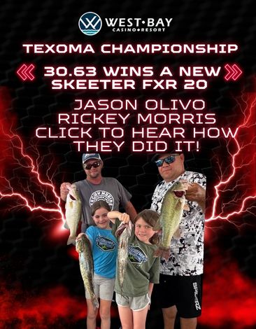Jason Olivo and Ricky Morris take home a New Skeeter FXR20 Powered by Yamaha and rigged with Garmin, with a 2 day total of 30.63 At our 2025 Championship event on Lake Texoma!